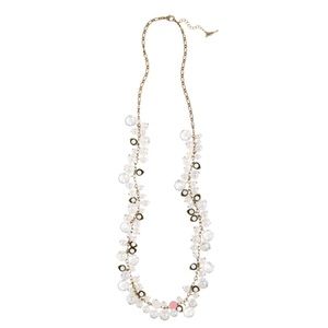 New Chloe + Isabel Pearl/Crystal long necklace